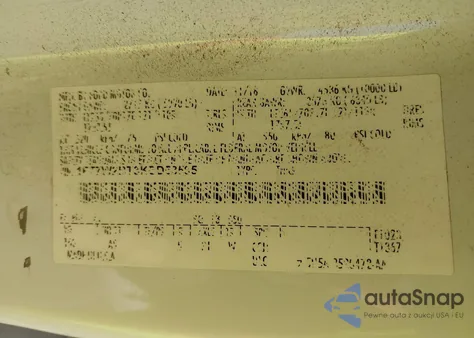 2019 Ford F-250 Xl z USA, uszkodzony, nr VIN 1FT7W2BT3KED53595